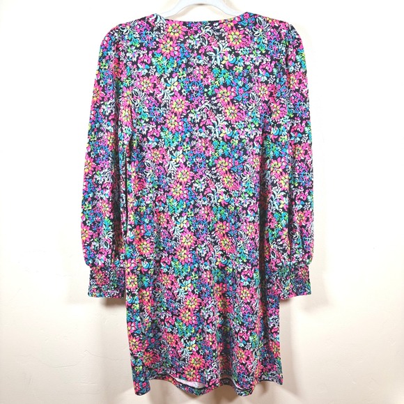 Lilly Pulitzer Diann Smocked L/S Dress Multi Feeling Fantastic Women Small NWOT - Picture 4 of 9